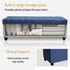 Cozy Blue Storage Bench: Stylish & Functional Seating with Hidden Space