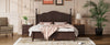 Chic Walnut Bedroom Set with Bed and Nightstands