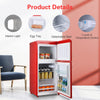 Chic Red Mini Fridge with Freezer – Perfect for Any Space!