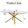 Sleek Glass Dining Table with Chic Metal Legs