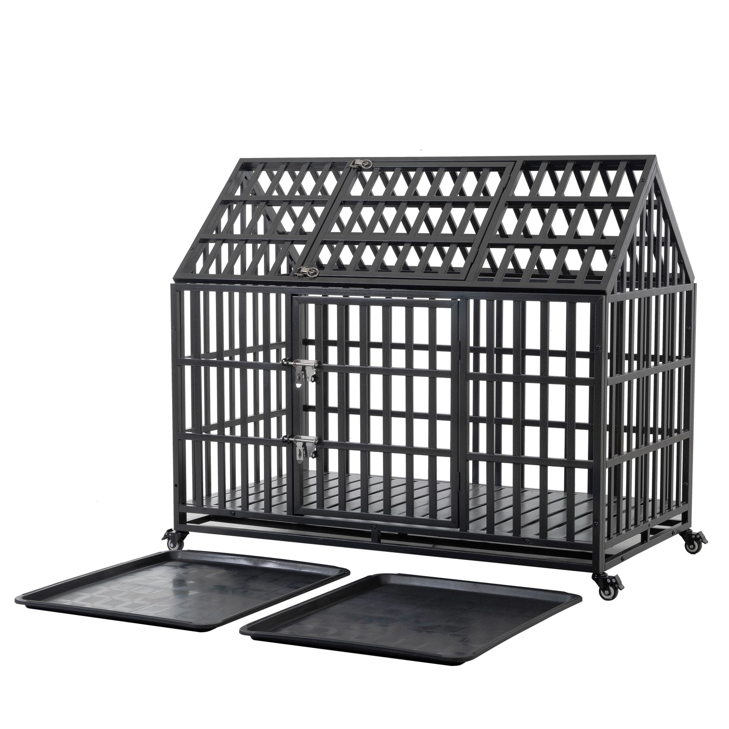 Ultimate Heavy Duty Dog Crate with Lockable Wheels