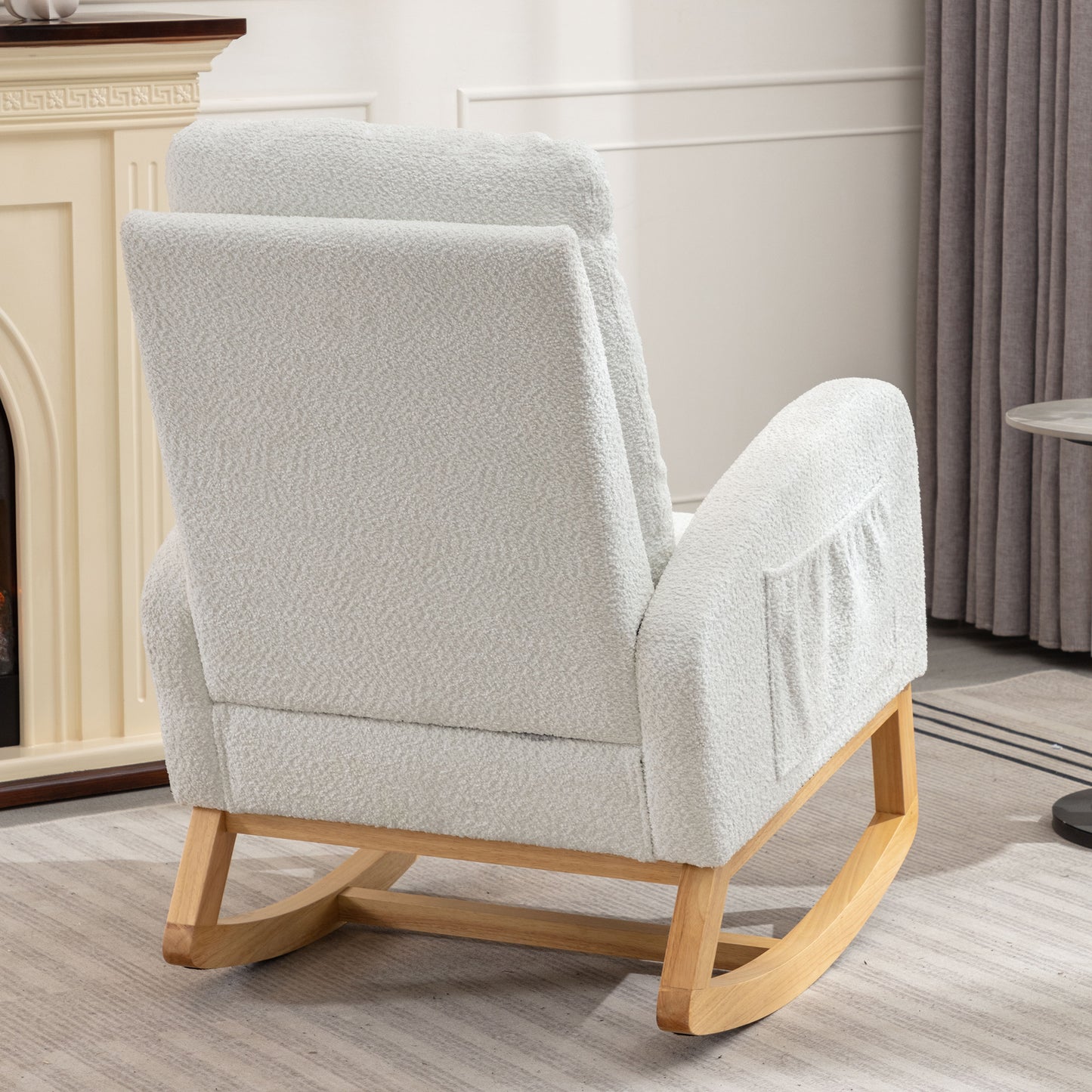 Chic Rocking Chair with Footrest