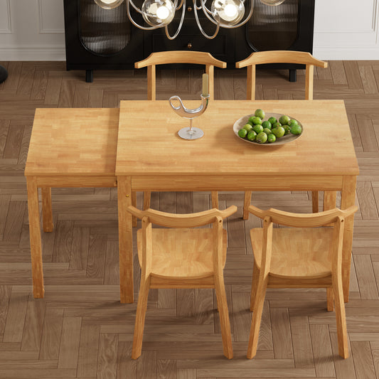 Cozy Farmhouse Dining Set with Extendable Table and Chairs