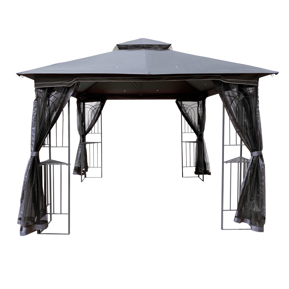 Cozy Outdoor Gazebo Canopy with Bug Screen