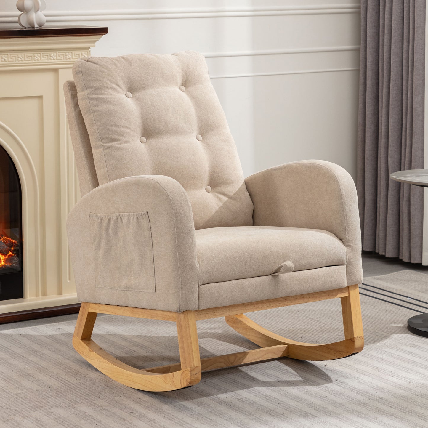 Cozy Rocking Chair with Footrest