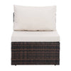 Chic Outdoor Wicker Lounge Set with Glass Table