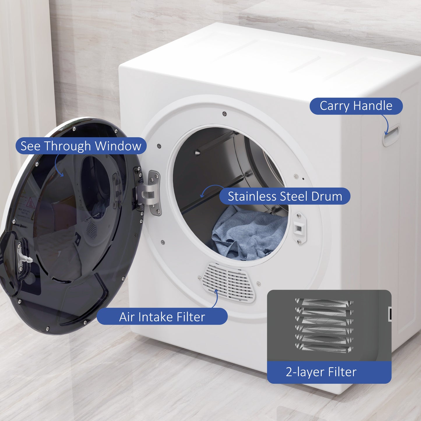 QuickDry Portable Dryer - Smart, Stylish, and Space-Saving!