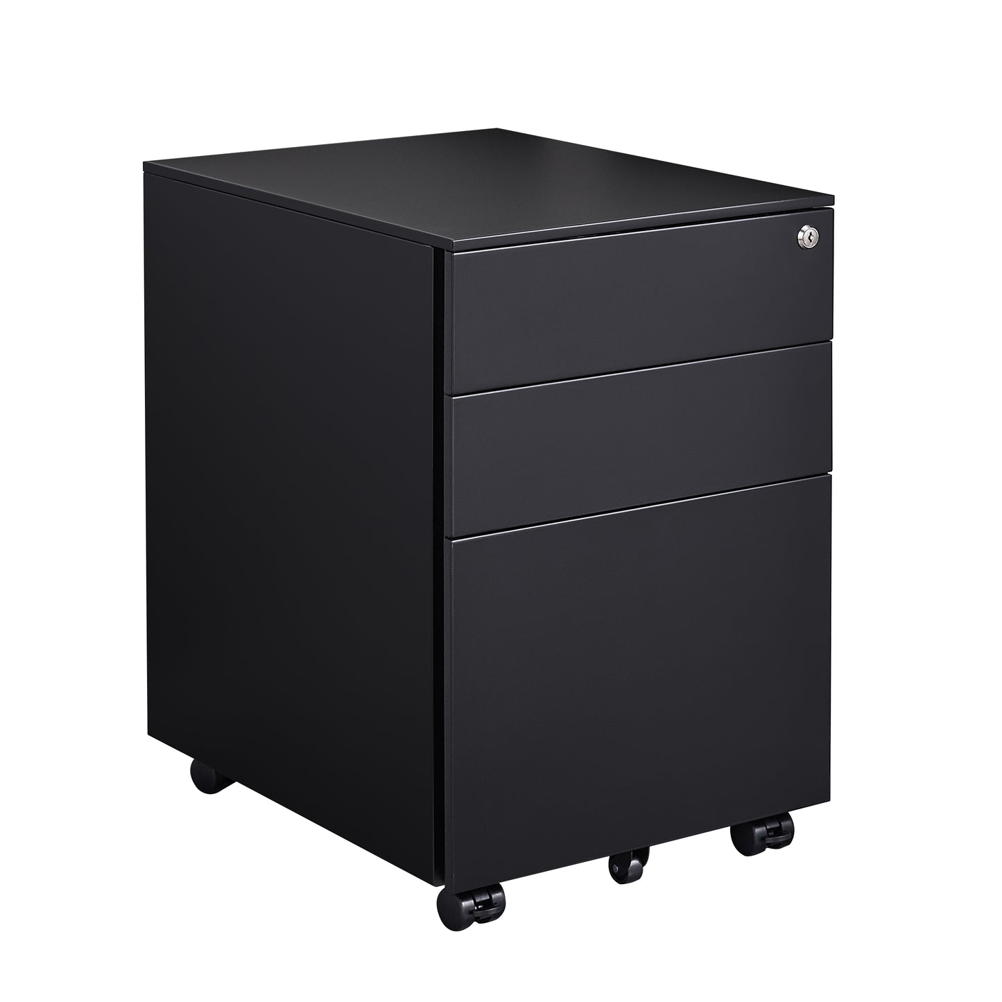 Lockable Mobile File Cabinet with 3 Drawers