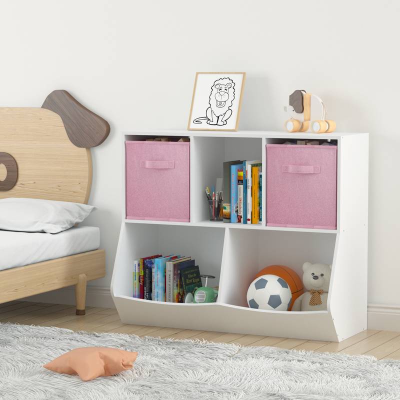 Kid's Cozy Bookcase & Toy Organizer