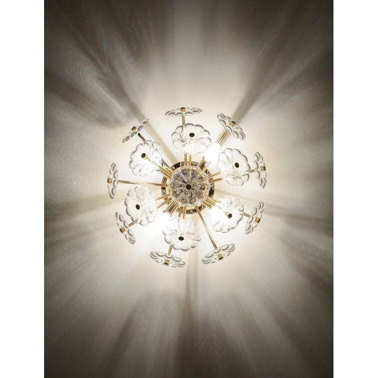 Sparkling Gold Burst Ceiling Light