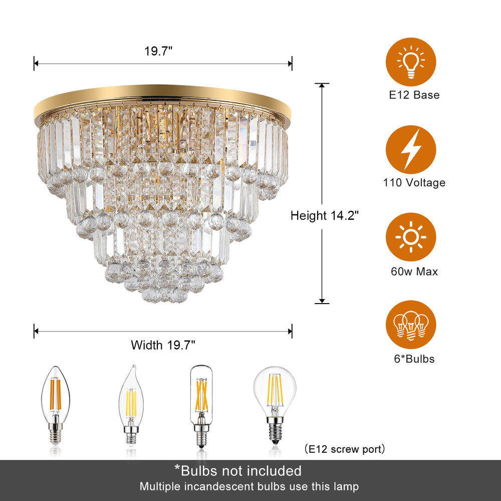 Elegant Gold Crystal Chandelier for Any Room