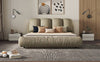 Cozy Velvet Queen Bed with Plush Headboard