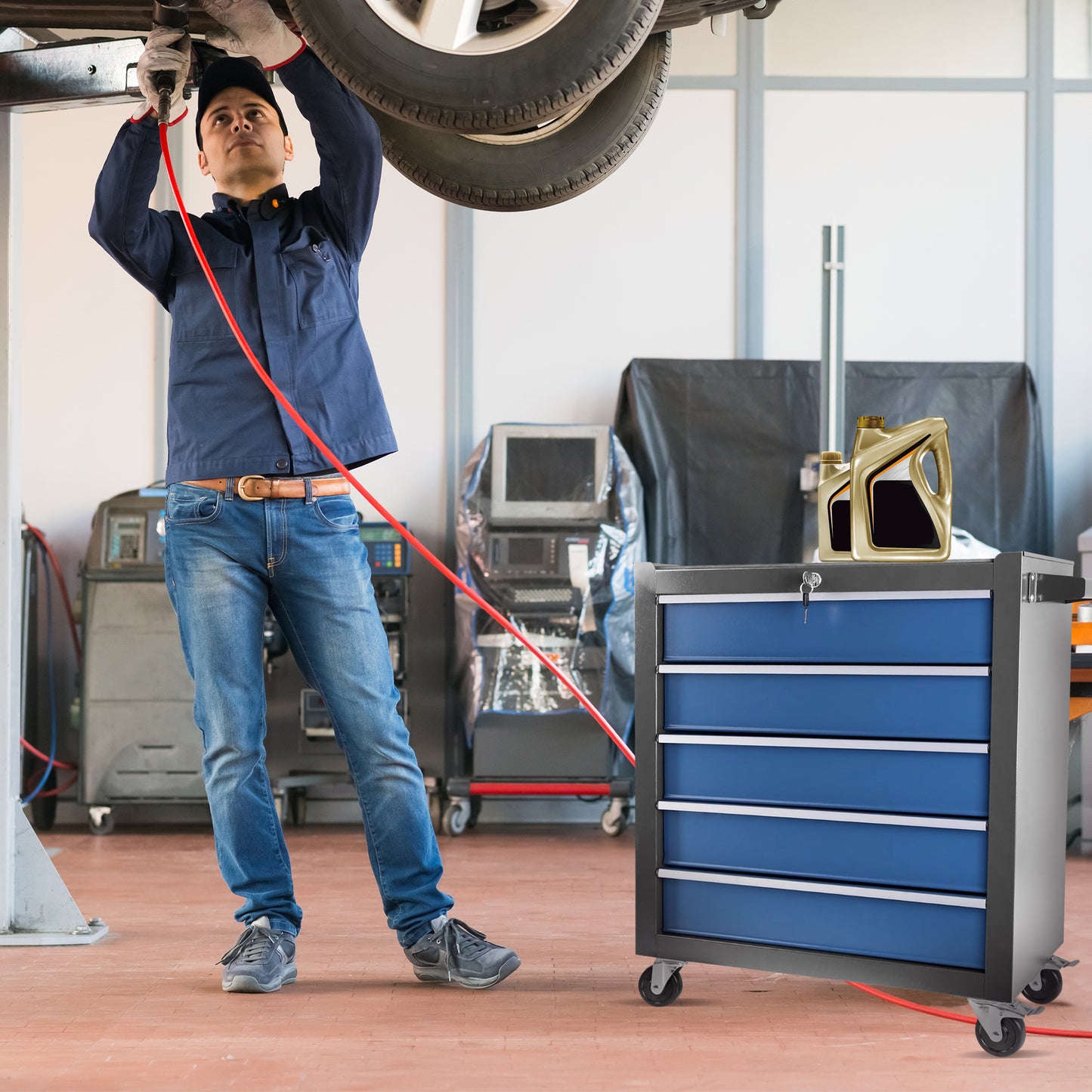 Rolling Tool Chest with Easy-Glide Drawers