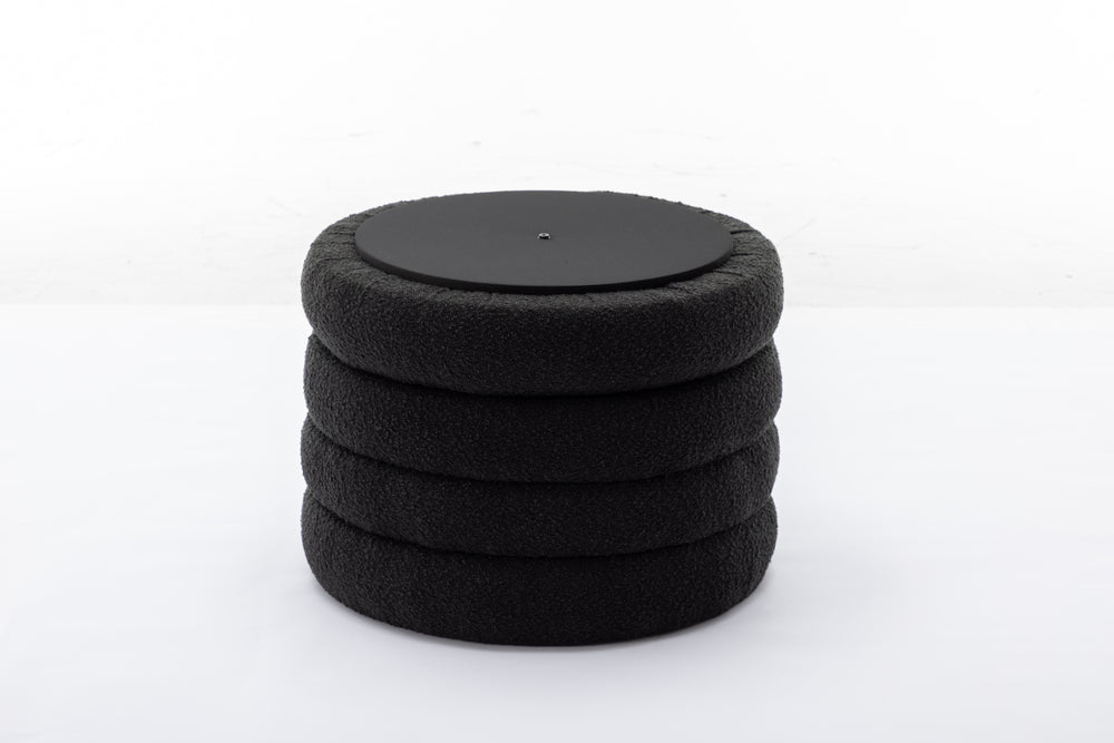 Stylish Black Storage Ottoman