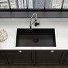 Sleek Black Undermount Kitchen Sink