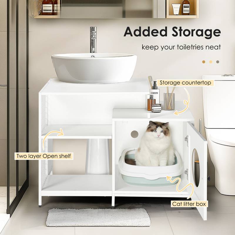 Cozy Cat Washroom Hideaway
