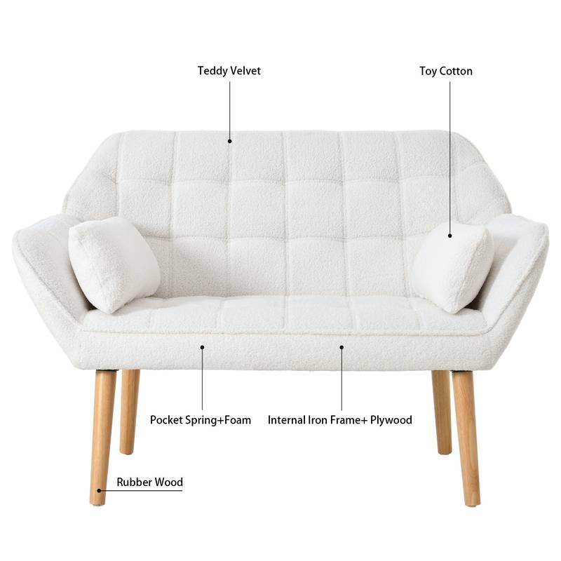Cozy Love Seat with Pillows - Perfect for Any Space!