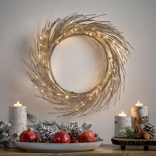 Shimmering LED Paper Wreath