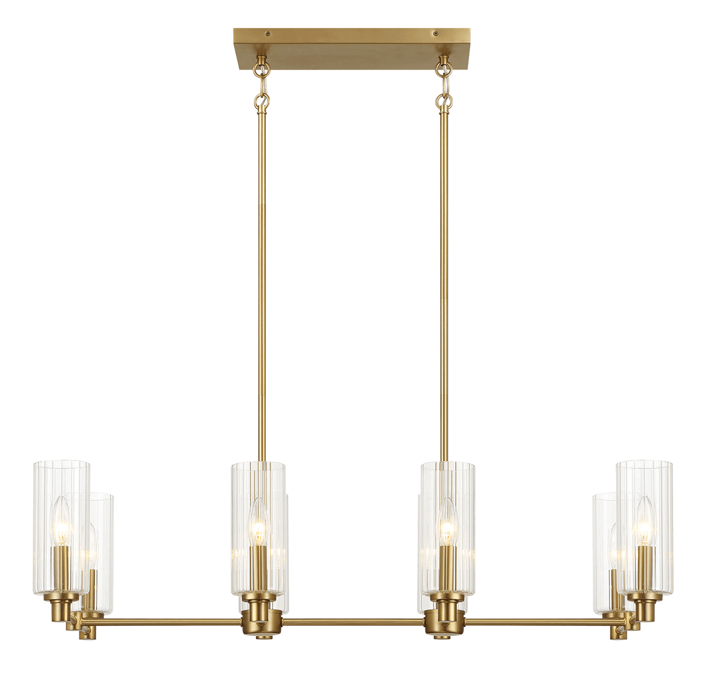 Satin Brass Willow Island Pendant Lamp