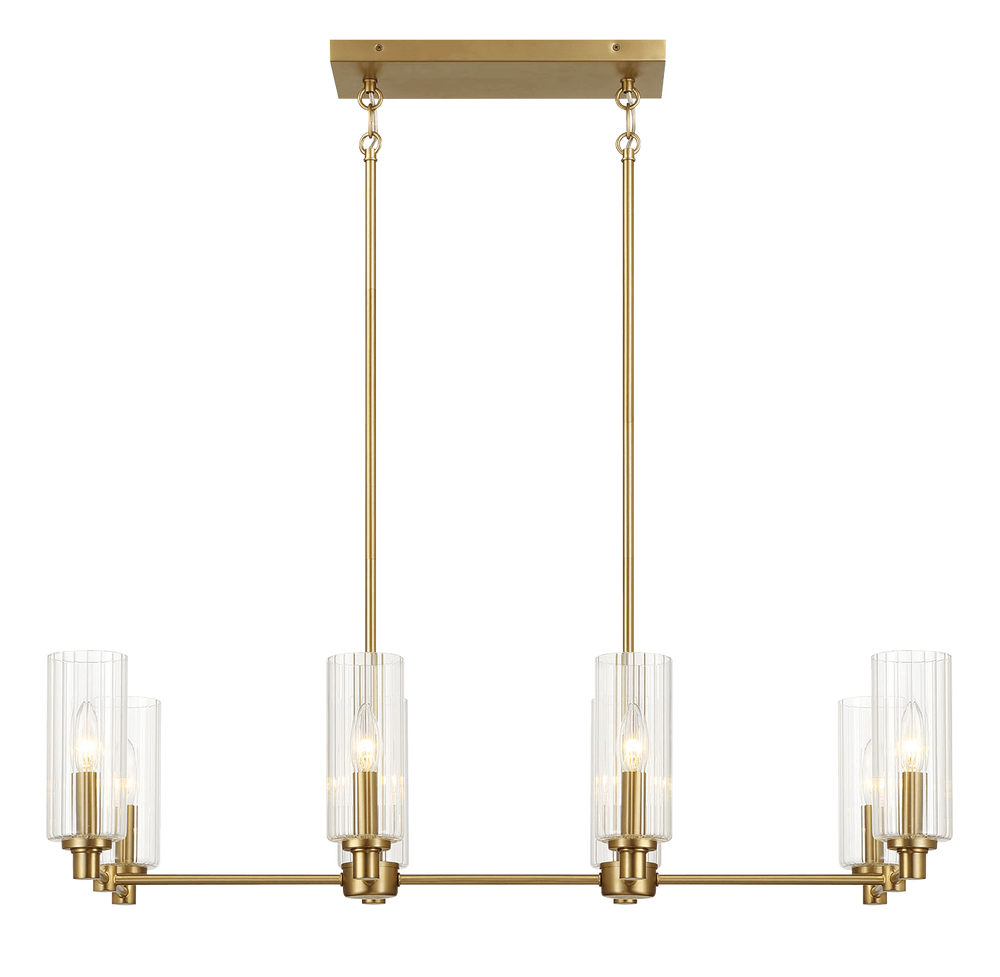 Satin Brass Willow Island Pendant Lamp