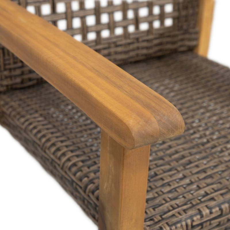 Hampton Wood & Wicker Dining Duo