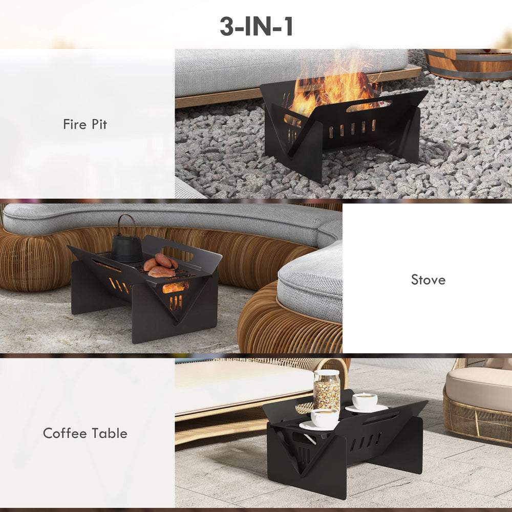 Outsunny Multi-Use Fire Pit & Table – Your Perfect Outdoor Companion!