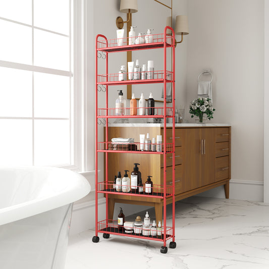 Slim Rolling Storage Tower with Baskets