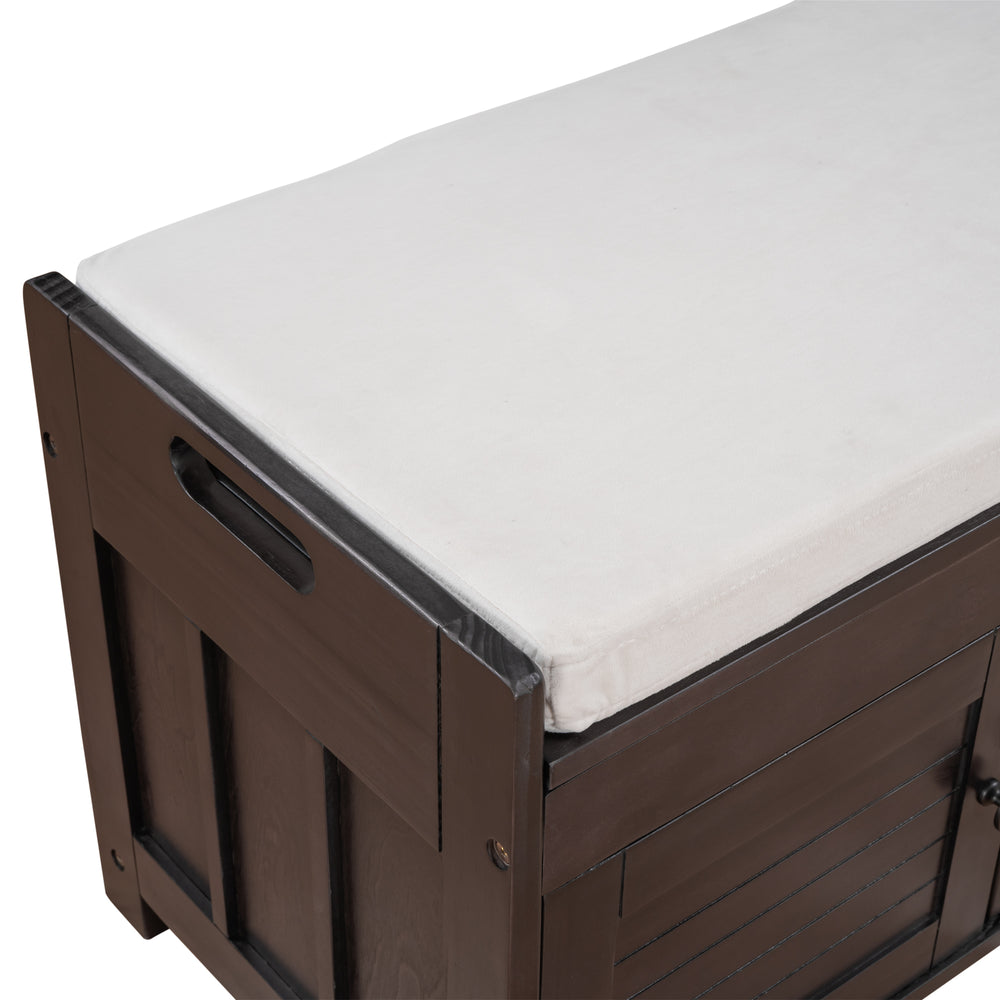 Stylish Storage Bench with Cushioned Seat