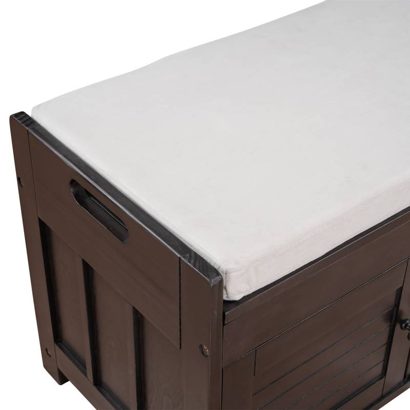 Stylish Storage Bench with Cushioned Seat
