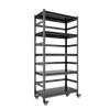 Sturdy Rolling 5-Tier Metal Shelving Unit - Perfect for Kitchen & Garage