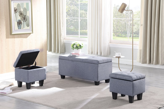 Chic Multi-Use Storage Ottoman Bench