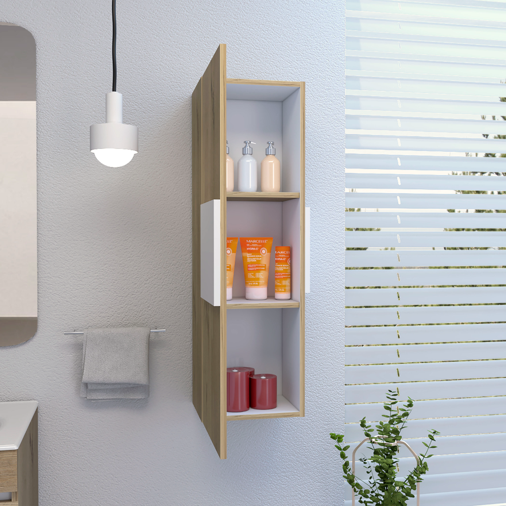 Light Oak Medicine Cabinet with Shelves