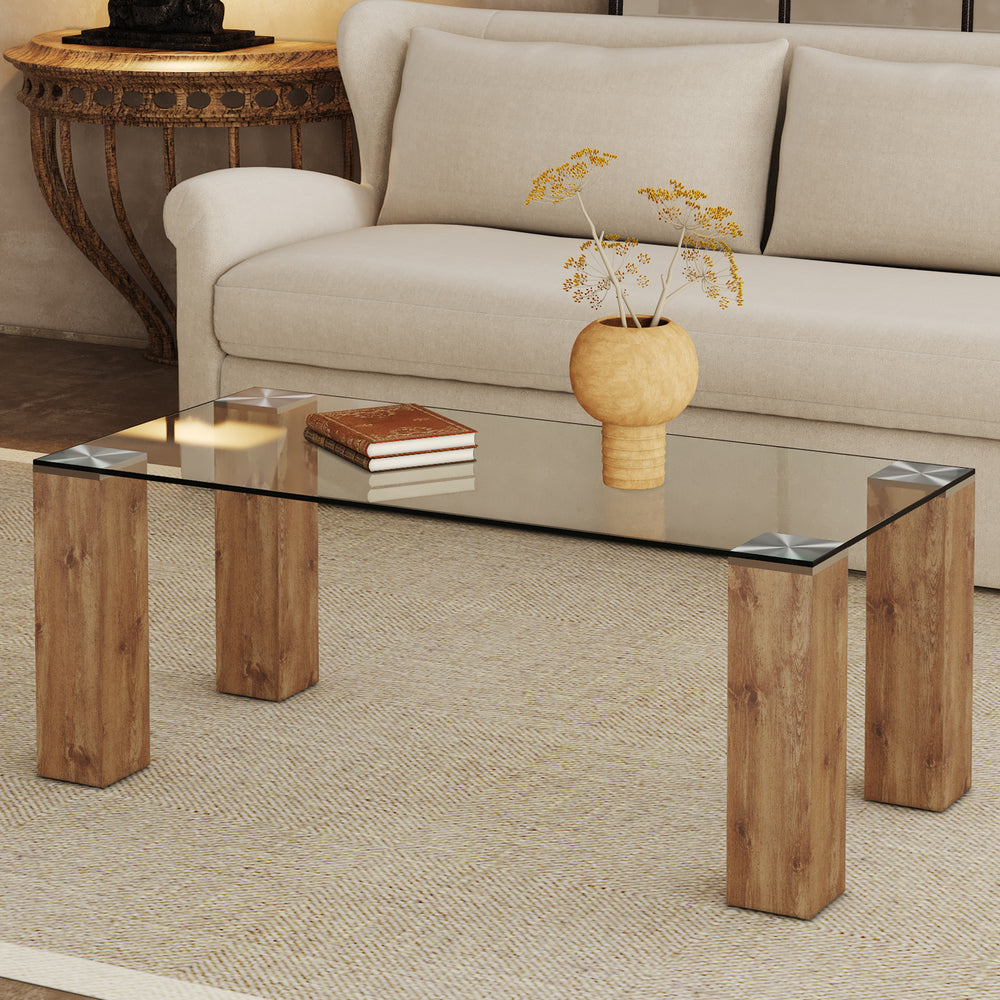 Elegant Glass Coffee Table - Chic & Durable Design