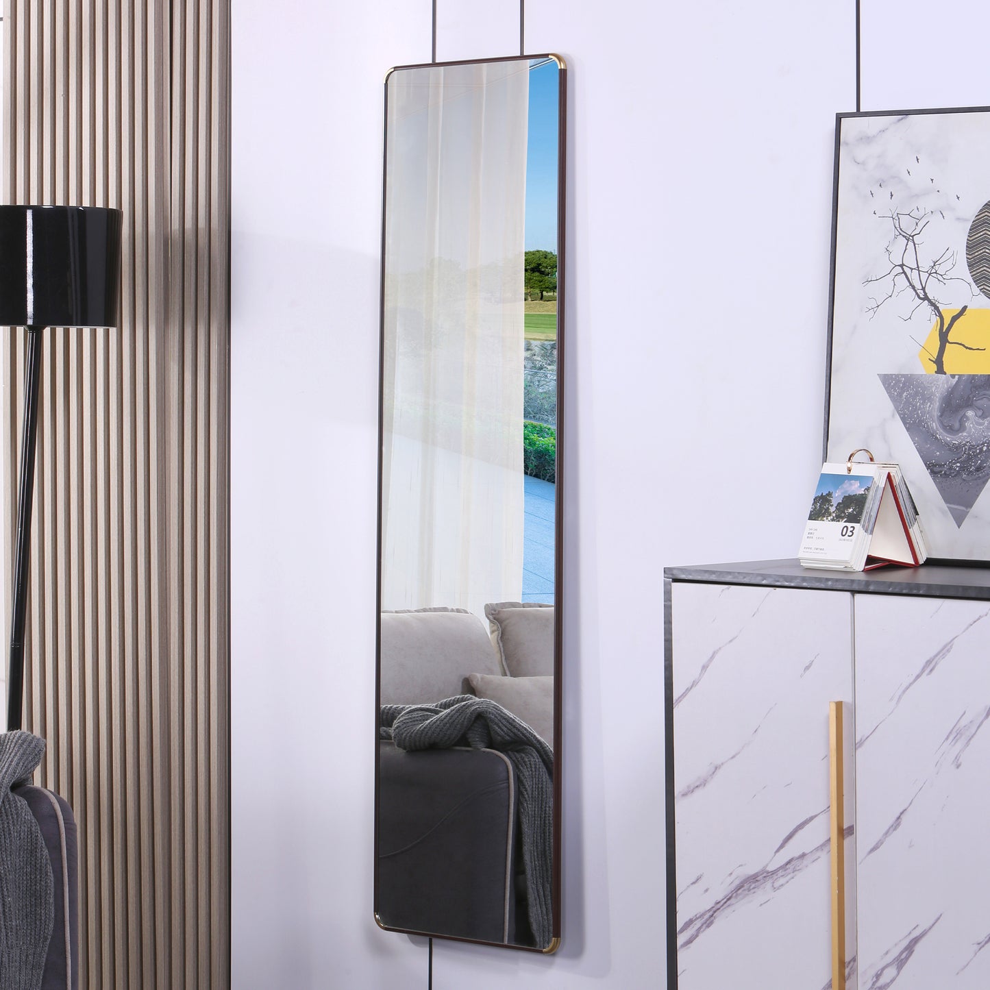 Reflective Elegance: Full-Length Floor Mirror