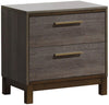 Chic Two-Tone Nightstand with Brass Accents