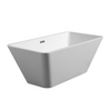 Modern Bliss Freestanding Acrylic Soaking Tub in Glossy White