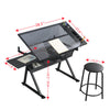 Versatile Black Drafting Table & Chair Set