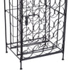 Chic Wine Haven - Stylish Lockable Black Wine Rack