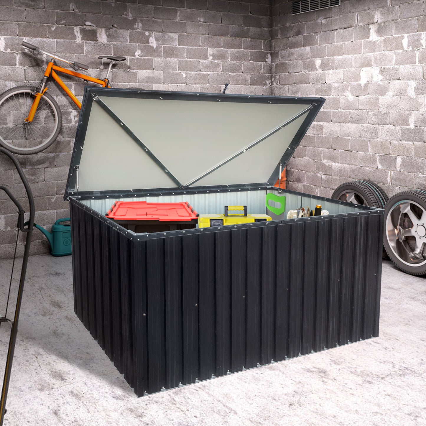 Sturdy Outdoor Metal Storage Box