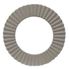 Chic Gray Beveled Floating Mirror with Corrugated Frame