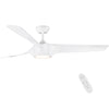 Sleek LED Ceiling Fan with White Blades