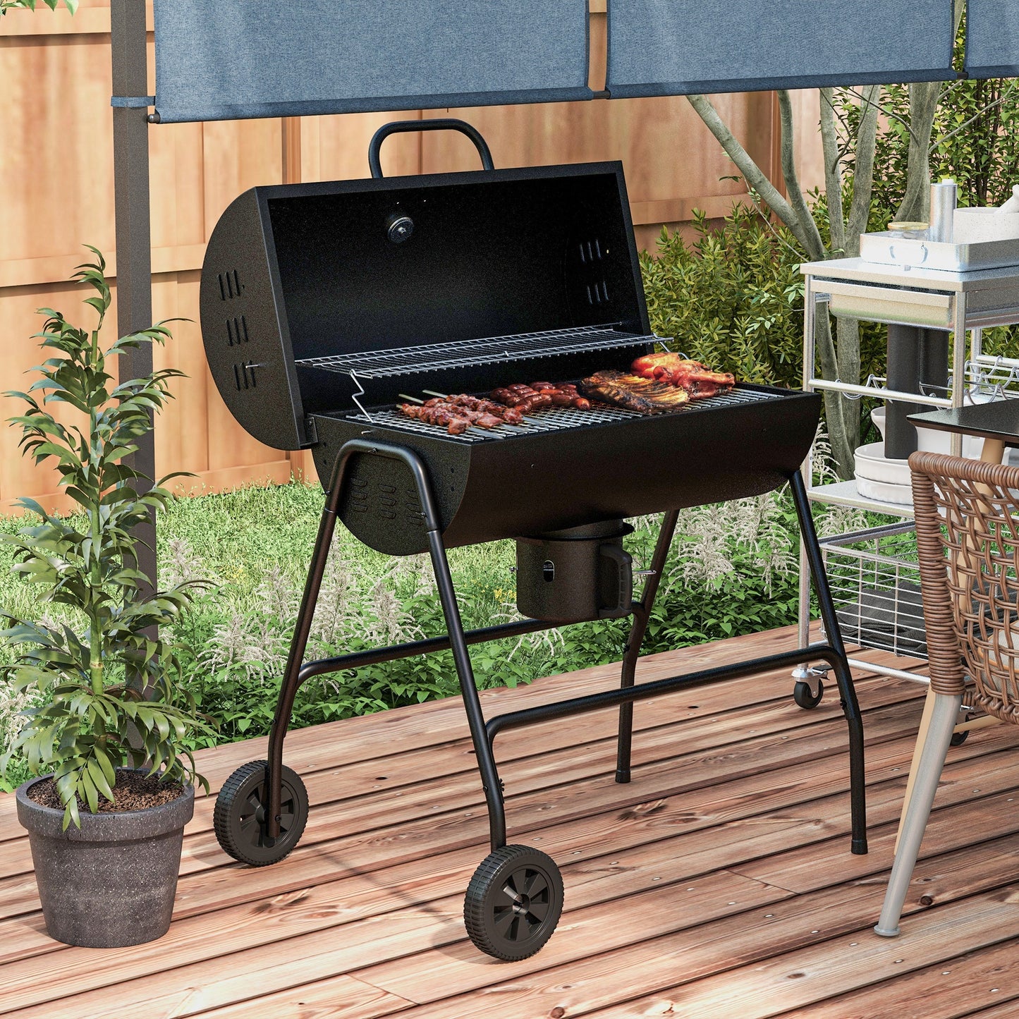 Outsunny Charcoal BBQ Grill - Perfect for Backyard Cookouts!