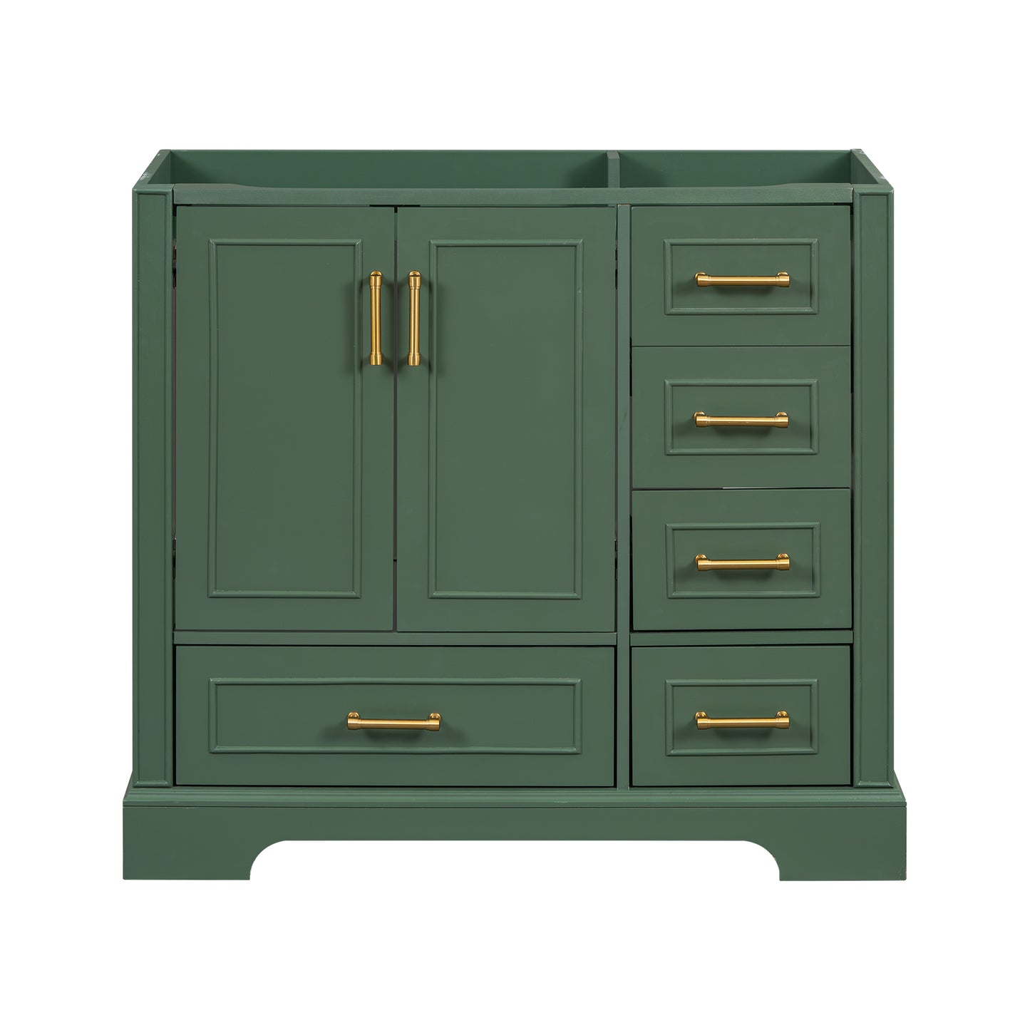 Charming Green Bathroom Vanity Console