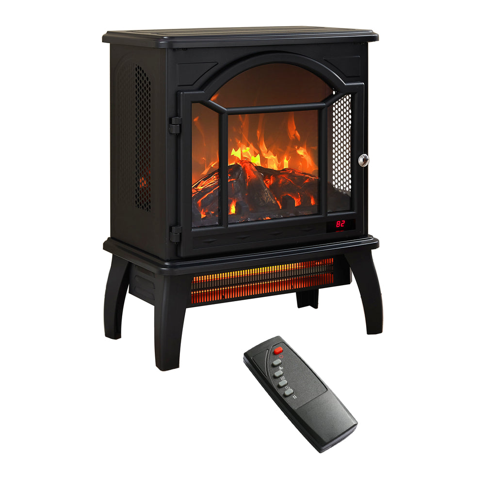 Cozy Glow 3D Electric Infrared Fireplace with Remote