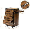 Stylish Rolling Salon Cart with Ample Storage