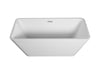 Modern Bliss Freestanding Acrylic Soaking Tub in Glossy White