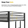 Sturdy Black Metal Bunk Bed – Perfect for Kids and Adults!