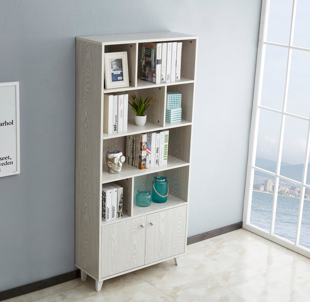 Chic White Door Bookcase