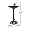 Chic Metal Bird Bath