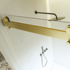 Luxurious Soft-Close Frameless Sliding Shower Door in Brushed Gold